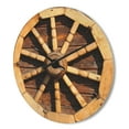 thumbnail image 3 of Designart 'Vintage Wagon Wheel ' Farmhouse Wood Wall Clock, 3 of 5