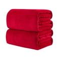 thumbnail image 3 of 1X Blanket Air Conditioning Pure Color Blanket Flannel Gift Blanket Plain Color Blanket, 3 of 3