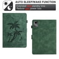 thumbnail image 6 of Case for Lenovo Tab M11 11 inch 2024 Model TB-330FU Released,PU Leather Embossed Coconut Tree Slim Case with Pencil Holder Card Slot Protective Smart Cover,Green, 6 of 6