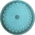thumbnail image 1 of Ahgly Company Machine Washable Indoor Round Transitional Deep-Sea Green Area Rugs, 3' Round, 1 of 7