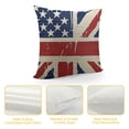 thumbnail image 4 of BCIIG  USA American Flag and The Union Jack British Flag Throw Pillow Cover Farmhouse Cushion Case for Sofa Couch 18x18 Inches Cotton Linen 18x18 inches, 4 of 5
