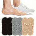 thumbnail image 6 of 6 pairs No Show Socks for Womens Size 6-9, Ultra Low Cut Liner Silk Breathable Socks Ice Feeling socks, Nonslip Liner Invisible Hidden Thin Socks, 6 of 7