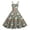 Turquoise E, variant on Sleeveless A Line Dress with Bunny and Egg Print for Women Casual Fit and Flare Spaghetti Strap Midi Length Dress Beige L