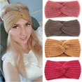 thumbnail image 3 of Bandeau Tricoté d'Hiver pour Femmes, Bandeau Large Extensible en Crochet, Accessoires de Qualité pour Cheveux, 3 of 5