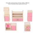thumbnail image 3 of Ichiias Mini Lifelike Simulation Wooden Furniture Set For 1:12 Doll House Accessory, 3 of 8