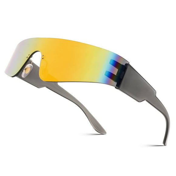 Gafas de sol FEISEDY sin montura estilo futurista Y2K envolventes B2927