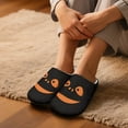 thumbnail image 3 of Chririnla Spooky Ghost Face Indoor House Slippers Anti-slip Non-slip Close Toe Rubber Sole Comfortable Sole Lightweight Easy On Slippers, 3 of 7