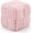 Pink, variant on Casa Pura Furniture Faux Fur Vanity Ottoman Footrest, 15" Square Soft Padded Stool, No Assembly Required, for Bedroom, Living Room and Entryway