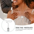 thumbnail image 3 of MRLESS Healifty Stainless Steel Dog Tag Pendant Necklace for Men, 3 of 6