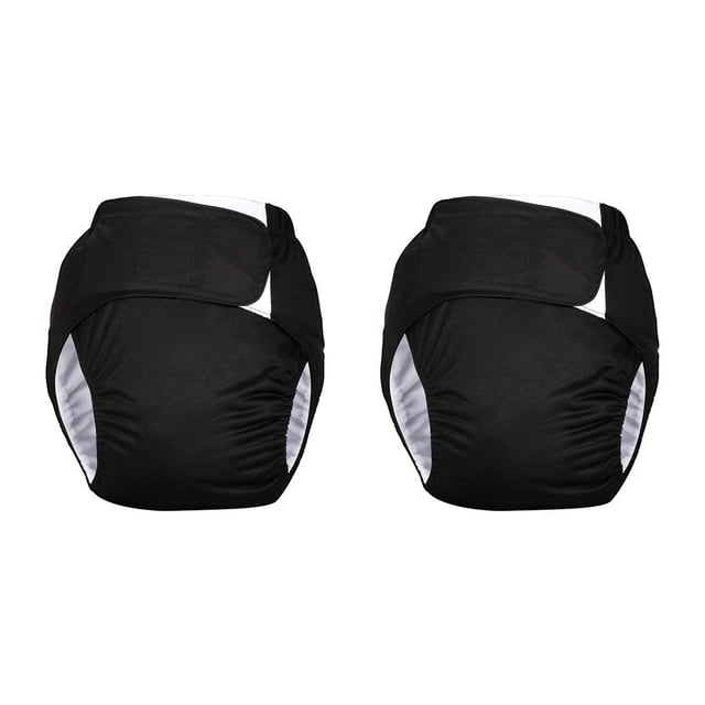 Seitruly Pantalones de incontinencia ajustables sin olor para ancianos cómodos y convenientes Negro 2Conjunto