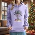 thumbnail image 2 of Cavosen Christmas Workout Tops Long Sleeve Cute Pullover Palm Tree Solid Stretch Blouses Party Shirt Tops, 2 of 4