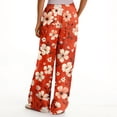 thumbnail image 5 of Dress Pants Women Petite High Waisted Wide Leg Summer Beach Vacation Pants Boho Lounge Casual Palazzo Trousers, 5 of 7