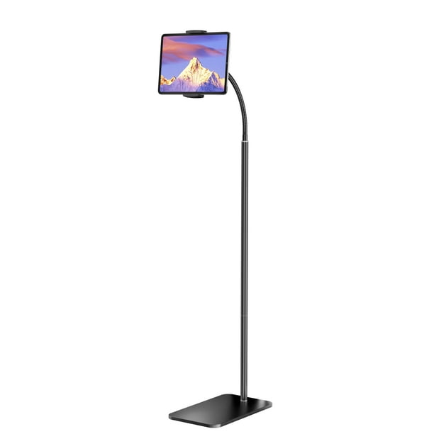 Soporte de suelo para tableta LanPavilion, soporte ajustable para iPad