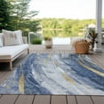 thumbnail image 6 of Addison Rugs Chantille Indoor/Outdoor Transitional Swirls Blue Washable Rectangle Rug, 10' x 14', 6 of 6