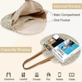 thumbnail image 3 of Straw Shoulder Bag For Women, Large Straw Bags Weave Handmade Handle Tote Bag Summer Beach Straw Handbags Bohemian Crossbody Bag(large Beige), 3 of 5