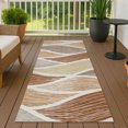 thumbnail image 3 of Addison Rugs Chantille Indoor/Outdoor Transitional Waves Copper Machine Washable Runner Rug, 2'3" x 7'6", 3 of 8