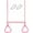Pink, variant on 18" Pink Trapeze Swing Bar Rings 48" Heavy Duty Plastic Coated Chains Swing Set Accessories