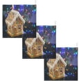 thumbnail image 6 of Coolnut Cute Gingerbread House Baby Muslin Washcloths Face Towel, 3 PCS Christmas Tree Lights Burp Cloths Cotton Wipes Infant Wash Cloth for Newborn Boys Girls 12x12 inches, 6 of 6