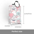 thumbnail image 3 of DouZhe 50L Rectangular Laundry Basket, Cute Pastel Cartoon Cats Prints Waterproof Foldable Laundry Hamper with Aluminum Handles, 3 of 6