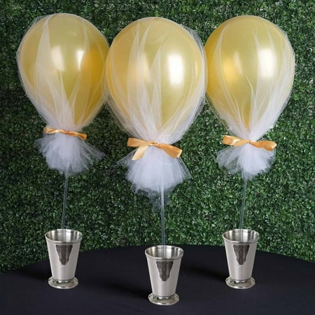 BalsaCircle 10 pcs Balloons Clear Column Stand Sticks Holders Wedding Event Graduation Party Centerpieces Supplies Home Decorations