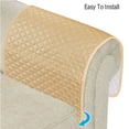 thumbnail image 6 of Gustave Sofa Armrest Organizer Couch Armchair Caddy Non-Slip PU Leather Waterproof Remote Control Storage Holder for Couch Recliner Arm Chair with 5 Pockets "Gold", 6 of 10