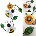 thumbnail image 3 of FGYZYP Metal Sunflower with Ladybug Wall Decor, Hanging Indoor Outdoor Decorative Wall Sculpture Art for Wall Home Door Garden Porch Fence Patio Backyard Decor(12.2 x15.3in), 3 of 10