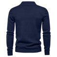 thumbnail image 5 of kakina CMSX Classic Knitted Sweater for Men Clearance,Fashion Casual Soft Long Sleeve Half Turtleneck Solid Color Comfortable Pullover Knitted Sweaters for Mens, 5 of 8