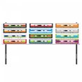 thumbnail image 3 of 90s Headboard, Composition of Retro Plastic Audio Cassettes Tapes Old Technology Entertainment Theme, Upholstered Decorative Metal Bed Headboard with Memory Foam, King Size, Green Blue, by Ambesonne, 3 of 4