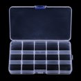 thumbnail image 4 of Eigraketly 8/10/15 Rejilla Pesca Caja de almacenamiento transparente Organizador de anzuelos de pescado Contenedor de joyería de plástico Pescar transparente 15 celdas, 4 of 6