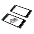 thumbnail image 5 of 2pcs Flat Metal Humbucker Pickup Mounting Rings Frame with Screws 92x46mm Black, 5 of 5