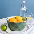 thumbnail image 5 of Simplicity Double-Layer Drain Basket With Pass-Over Spoon Rice Kitchen Washer Coander Vegetate Noodles Polygon Kitchen Drain Basket Strong Permeability, 5 of 5
