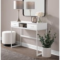 thumbnail image 4 of LumiSource White Metal, White Wood Franklin Console Table, 4 of 12