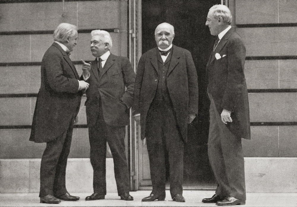 The Big Four At Versailles France During The Peace Treaty Of 1919 At The End Of World War One From Left David Lloyd George Vittorio Emanuele Orlando Georges Benjamin Clemenceau And Thomas Woodrow Wils