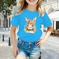 thumbnail image 2 of Tanghaowl Easter Shirts for Boys Girls Easter Children's Cute Rabbit Easter Egg Casual T Shirt 7-8 Girls Clothes, 2 of 4