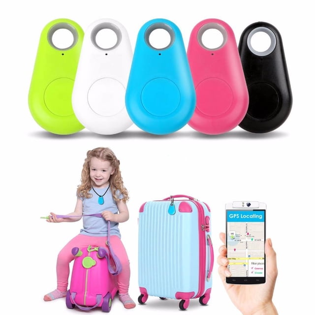 CHUANK Traceur Intelligent à Télécommande Bluetooth pour Animal de Compagnie Chien Enfant Localisateur GPS Étiquette Alarme Portefeuille Traqueur de Clés Anti-Perte Vert