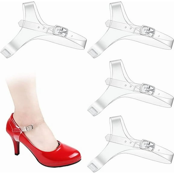Artrylin 2 Pairs Shoe Straps for Heels Clear Detachable ，Shoe Belt Ankle Strap Women's Transparent Laces Anti Loose Shoelace Accessories for Holding Loose High Heel，Replacement Shoe Ankle Straps
