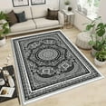 thumbnail image 4 of 6.5'x10' persian rug bedroom square entryway rug rugease washable rug washable carpet for living room traditional floral area rug rugs for living room, bedroom, entryway, dining room, kitchen rug, 4 of 10