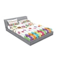 thumbnail image 2 of Ambesonne Owls Fitted Sheet & Pillow Sham Set, Bird on Branch Sunny Day, Full, Multicolor, 2 of 2