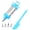 Sky Blue, variant on KGJQ Stainless Steel Cookie Press Decorating Piping Kit, Ergonomic Push Dispenser And Durable Nozzles Design, Handheld Icing Dispenser for Cookies Dough And Cream