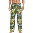 thumbnail image 2 of Goofa Surfing Dinosaur Printed Soft Pajama Pants for Men, Wide Leg Comfy Casual Lounge Yoga Pants-Large, 2 of 9