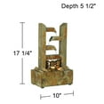 thumbnail image 5 of Zigzag Zen 17 1/4" High Small Modern Indoor Decor Slate Stone Tabletop Fountain with Light Desk Relaxation, 5 of 6