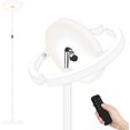 thumbnail image 1 of TEMOGU-Floor Lamp, Multi-Angle Lighting Modern LED Standing Lamp with Unique Rotatable Design, Eye-Protecting Dimmable 3 Color Temperature, Remote/Touch Control for Living Room Bedroom Office, White, 1 of 4