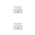 thumbnail image 4 of Guardurnaity 100 piezas Tapón de plástico Ropa Cordón Cordón Cerradura Agujero doble Toggle Cordón Paracord Blanco 1.551.05 Blanco 14 1.55*1.05 2piezas, 4 of 6
