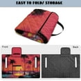 thumbnail image 4 of FKELYI Sunset Glow Palm Tree Print Golf Cart Seat Cover for EZGO Yamaha Club Cars Foldable Design Golf Cart Seat Towel Blanket with Pockets for Storage, Quilted Padding, 4 of 7