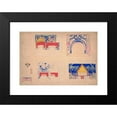 thumbnail image 2 of Winold Reiss 14x11 Black Modern Framed Museum Art Print Titled - Designs for Alamac Hotel Congo Room, 71st and Broadway, New York, Ny.) (Six Color Studies of Interior, Furniture, and Murals, 2 of 5