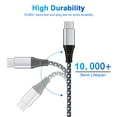 thumbnail image 6 of USB C Cable,SixSim USB C to USB C Cable 10ft 2pack Android Type C Charger Cords 3A Fast Charging Cord USB C Charger Cables Nylon USB C Charging Cable USB C to Type C Cable 10ft for Samsung,White+Blue, 6 of 7