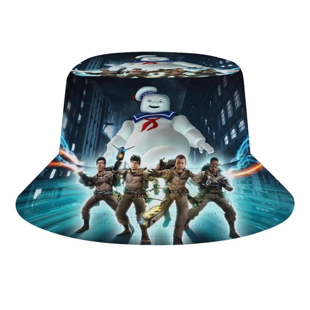 Cazafantasmas Sombrero bucket para adultos, gorra de protección solar, sombrero de pescador plegable para viajes al aire libre, pesca y actividades de verano