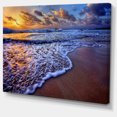 thumbnail image 2 of Sunset over Blue Sea Waves - Seashore Canvas Art Print, 2 of 4