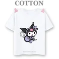 thumbnail image 3 of Camiseta de algodón Kuromi Kawaii Manga Anime japonés Niños Camiseta de verano Ropa para niños Tops Niños Niñas Camiseta Bebé Linda, 3 of 5