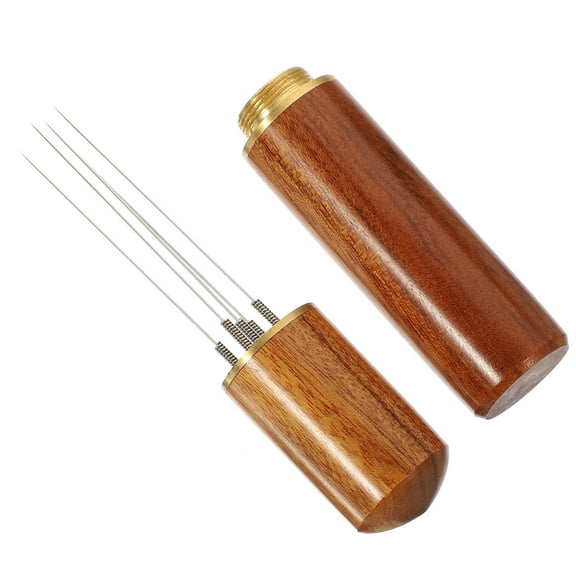 MLINS 1Set Espresso Accessories Coffee Powder Dispenser Needle Wooden Material for Kitchen Use